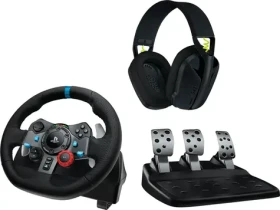 Logitech G29 Driving Force + slúchadlá Logitech G435 / závodný volant / pedále / PC / PS3 / PS4 / PS5 (991-000539)