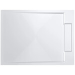 CERANO - Sprchová vanička samonosná obdĺžniková Loro - liaty mramor - biela matná - 120x90 - s nožičkami CER-680579