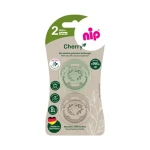 NIP Cherry NATURE line Cumlík kaučuk veľkosť 2 (6m+) zelená/hnedá 2ks (NIP38878-51)