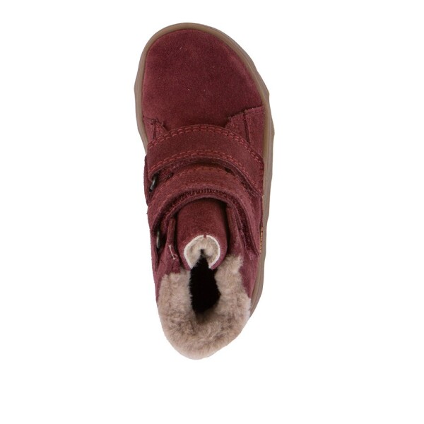Detské zimné barefoot topánky ZERU TEX FURRY Bordeaux Froddo G2110151-4 - 33