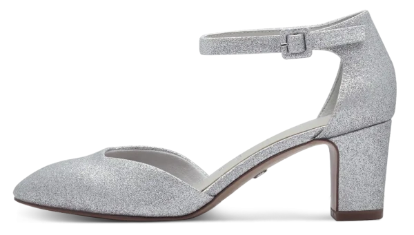 Tamaris 1-24432-41-919 Dámske sandále na podpätku silver 38