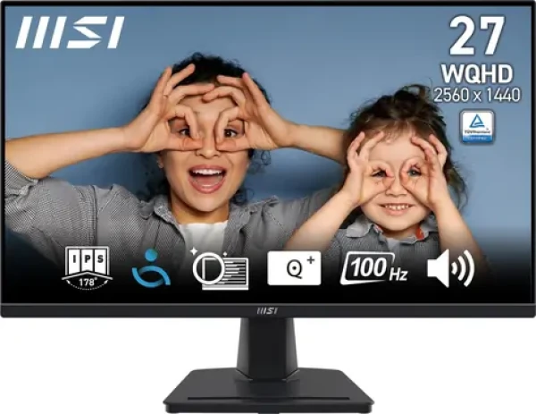 27" MSI PRE MP275Q čierna / 2560 x 1440 / IPS / 16:9 / 1ms / 1300:1 / 300cd-m2 / DP+HDMI / VESA (PRO MP275Q)