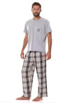 Pánske pyžamo L&L 2473 Ben cr/r M-3XL tmavě modrá XXL