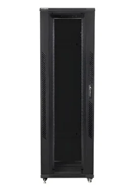 Lanberg FF01-8242-12BL čierna / Stojanový rozvádzač / 19" / 42U / 800x1200 mm / presklené dvere (FF01-8242-12BL)