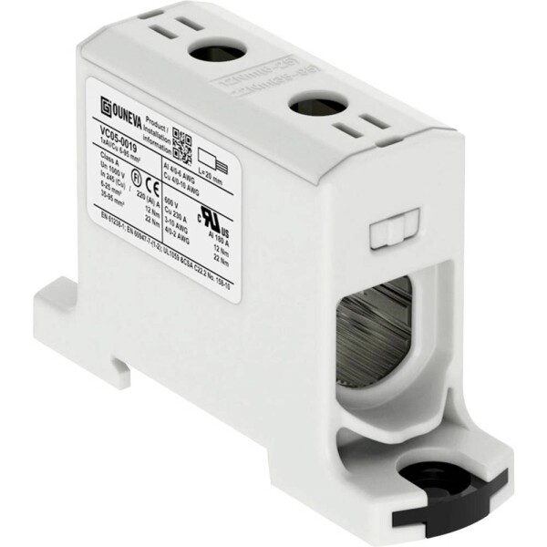 Ouneva Group VC05-0019 blok rozvádzača skrutkovací sivá 1 ks; VC05-0019