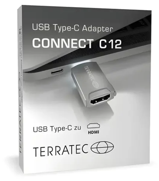 Terratec Connect C12 / Adaptér USB-C na HDMI / 4K 60 Hz (306704)