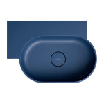 OMNIRES - OVO M+ umývadlo na dosku/závesné - ľavé, 55 x 38 cm, midnight blue mat; OVO555UWLMB