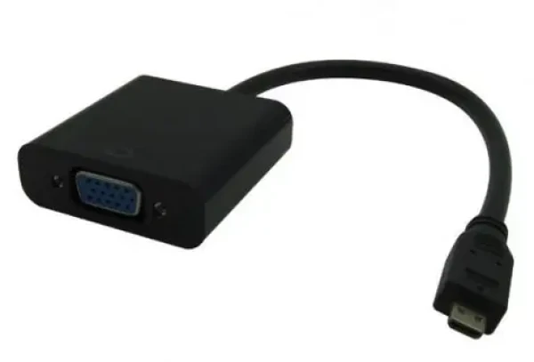 MicroConnect Adaptér microHDMI (M) - VGA (F) 0.25m čierna / Plug Play (HDMIDVGAB)