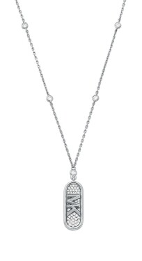 Michael Kors Módny strieborný náhrdelník so zirkónmi Kors MK MKC1729CZ040