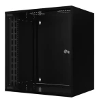 Lanview SOHO nástenný rozvádzač 12U čierna / Nástenný rozvádzač / 19" / 535x400x572 mm / nosnosť 80 kg (RUM12U40MNBL)