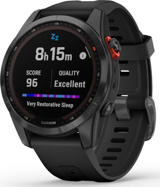 Garmin Fenix 7S Solar šedo-čierna / Chytré hodinky / GPS / 1.3 dot. displej / mapy / BT / WiFi / vodeodolné (010-02539-13)