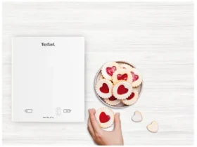 TEFAL Essential BC5504V0 biela / Kuchynská váha / 5 kg / dotykový LCD / temperované sklo (BC5504V0)