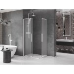 MEXEN/S - Velar L Duo sprchovací kút, posuvné dvere 100 x 90, dekor, biela 871-100-090-02-33-20