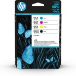 HP HP 950/951 Ink Cartridge Pack, 4 Colors