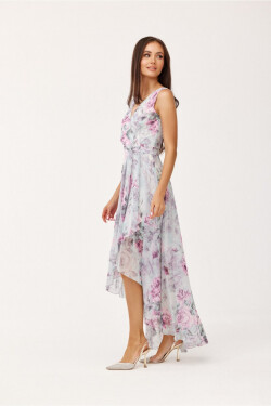 Večerné šaty SUK0401 ružovo-zelené - Roco Fashion 36
