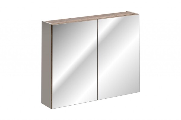 COMAD - Zrkadlová skrinka 80cm 2 dvierka SANTA FE TAUPE 5907611652572