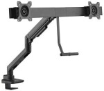 Goobay držiak do monitorów podwójny Office, Čierny