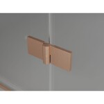 MEXEN/S - Lunar L sprchový kút dvere krídlové ľavá 70 x 80, transparent, meď kartáčovaná 834L-070-080-65-00-L
