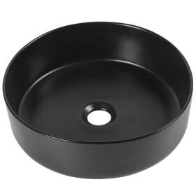Laveo - Desna - keramické umývadlo na dosku 36x36, čierna mat VUD_B236