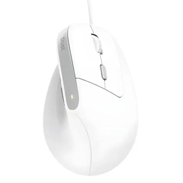 Trust Bayo II biela / Vertikálna myš / optická / 2400 DPI / 6 tlačidiel / USB-A (25397)