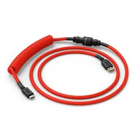 Glorious GMMK USB-C/USB-A krútený kábel 1.4m červená / pre klávesnice Glorious / 1x USB-C(M) / 1x USB-A(M) (GLO-KB-ACC-CBL-COIL-CRED)