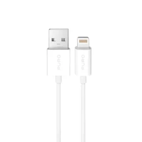 Puro TPE Kábel USB-A - Lightning biela / Dátový kábel / 2 m / 12 W