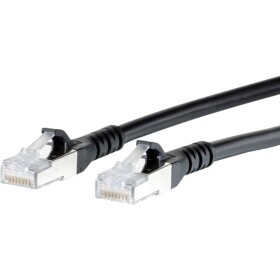 Metz Connect 1308453000-E RJ45 sieťové káble, prepojovacie káble CAT 6A S/FTP 3.00 m čierna s ochranou 1 ks; 1308453000-E