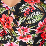 Dámske jednodielne plavky 60 black Floral - AVA černá 75/G