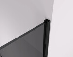 CERANO - Sprchová zástena Walk-in Crystal TL/P - 10 mm - bezvzperový systém - čierna matná, grafitové sklo - 130x110x200 CER-8050BD80776