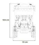 Mamido Detský elektrický traktor MEGA D68 24V s prívesom červený
