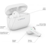 LAMAX Clips1 biela / bezdrôtové slúchadlá do uší / mikrofón / Bluetooth 5.1 (LMXCL1W)