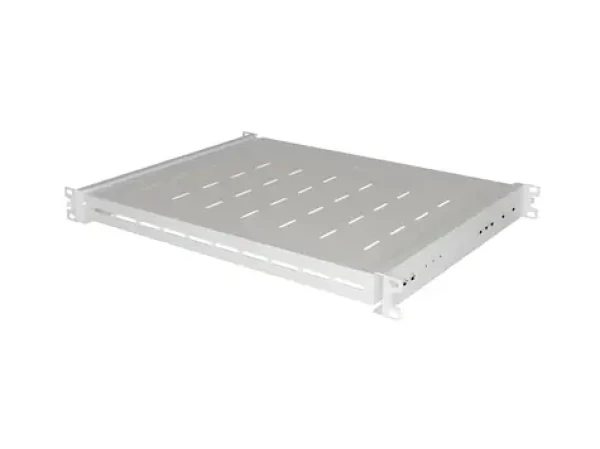 Lanberg Posuvná polica do racku 350 mm sivá / Polica do racku / 19" / 1U / nosnosť 35 kg / 4bodová montáž (AK-1020-S)