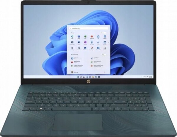 HP Notebook HP 17-CN0055DS Celeron N4120/17.3" FHD/8GB/SSD 256GB/BT/BLKB/FPR/Win 11 Peacock Teal