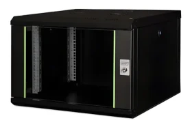 Digitus Unique čierna / Nástenný rack / 7U / 420x600x600 mm / sklenené dvere / IP20 (DN-19 07U-6/6-SW)