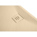 CERANO - Sprchová vanička obdĺžniková Pablo - SMC/minerálny kompozit - štruktúrovaná ivory - 150x90x3 CER-481405