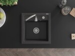 MEXEN MEXEN - Vito granitový drez 1-miska 520x490 mm, čierna škvrnité 6503521000-76