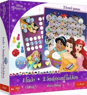 Trefl - Hra - Disney princeznej 2v1: Človeče, nehnevaj sa! a Hady a rebríky