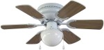 Domoletti Ceiling lamp with fan G.LUX GF-MUSE, 1 x E14, white, wings white/oak