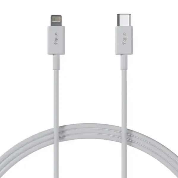 Allity AUC-03 Dátový kábel USB-C/Lightning 2m 27W biela (DATUSBC27WALL02WH)