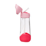 B.box Fľaša na pitie so slamkou 600 ml - flamingo fizz EUR