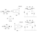 GSI - NUBES keramické umývadlo 50x25cm, pravé/ľavé, biela ExtraGlaze 9637111