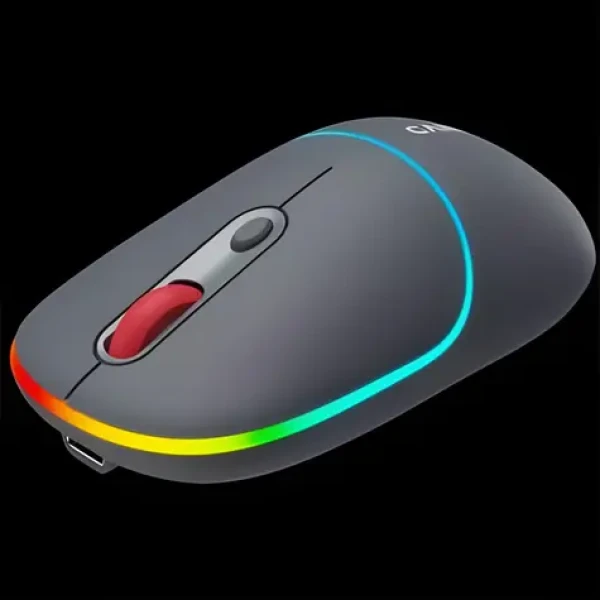 Canyon MW-22 tmavo šedá / Optická bezdrôtová myš / RGB / 800/1200/1600 dpi / 4 tlačidlá / BT + 2,4 GHz / 650 mAh (CNS-CMSW22DG)