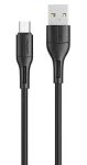 USAMS SJ502 U68 čierna / Dátový kábel / microUSB / 2A / 1m (SJ502USB01)