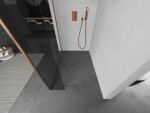 MEXEN/S - Kioto Sprchová zástena WALK-IN 105 x 40, transparent, meď kartáčovaná 800-105-212-65-00-040