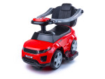 Mamido Mamido Odrážadlo Sport Car s tyčou na tlačenie 3v1 GUMOVÉ kolesá červené