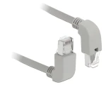 DeLock RJ45 Cat.6 S/FTP sivá / Sieťový kábel / pravouhlý konektor / 0,5 m (85861)