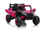 Mamido Mamido Elektrické autíčko Buggy Madman ružové | UTV-MX 4x4 | EVA kolesá | 12V 10Ah | EKO koža