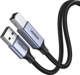 Ugreen 90560 Kábel USB-A 2.0 (M) - USB-B 2.0 (M) 5m čierna / opletený (6957303895601)