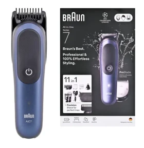 Braun AIO7540 All-in-One 7 modrá / Zastrihávač / Pánsky / Celé telo / 11v1 / 0 - 21 mm (AIO7540)