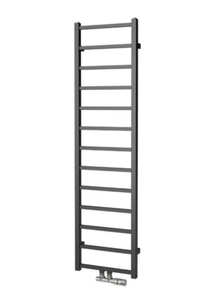 Radiátor kombinovaný Isan Fresh 150x40 cm stredové pripojenie čierny zamat DFRE15000400CSMS DFRE15000400CSMS
